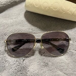 Coach Aviator Sunglasses with Grey Lenses